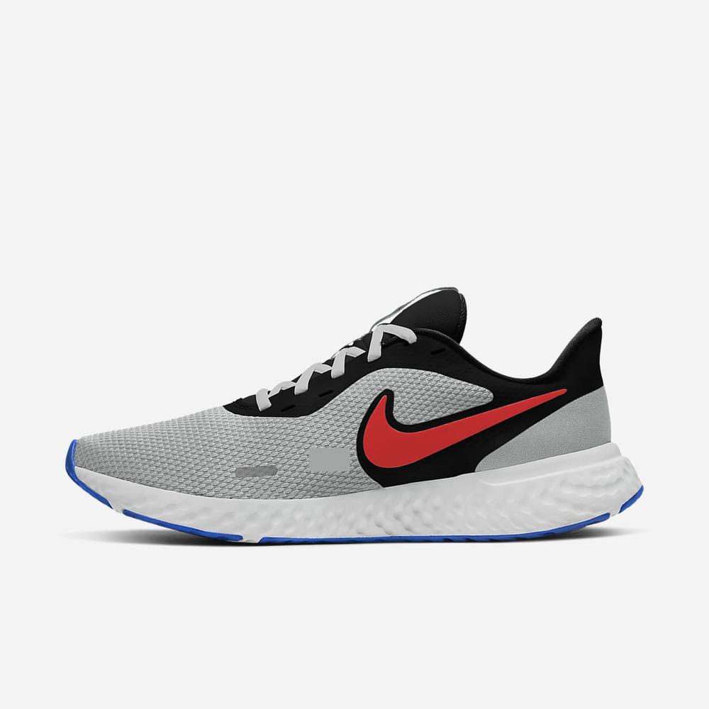 Chaussure De Running Nike Revolution 5 Noir 9347-506 Black/Light Solar Flare Heather/Particle Grey/Chile Red Homme | LSG-17752716